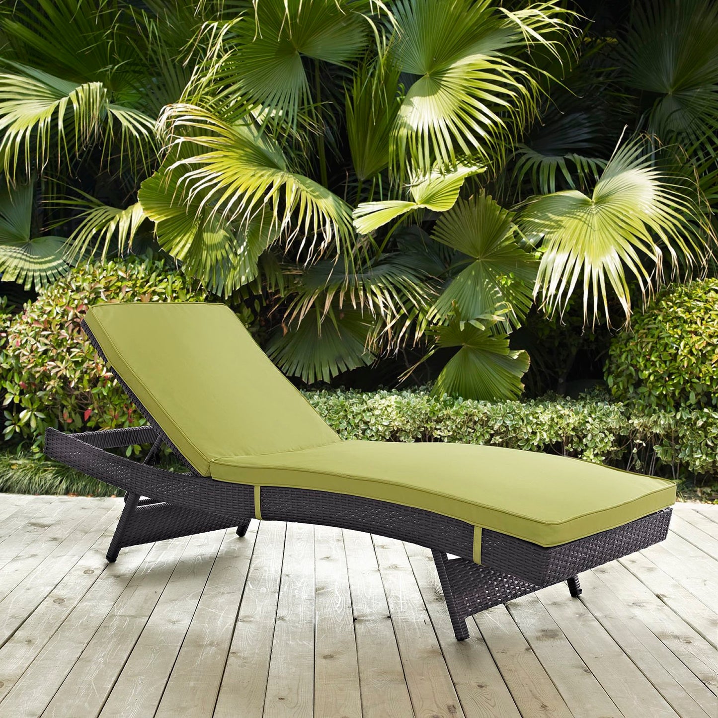 Convene Outdoor Patio Chaise in Espresso Peridot by Modway (EEI-2179)