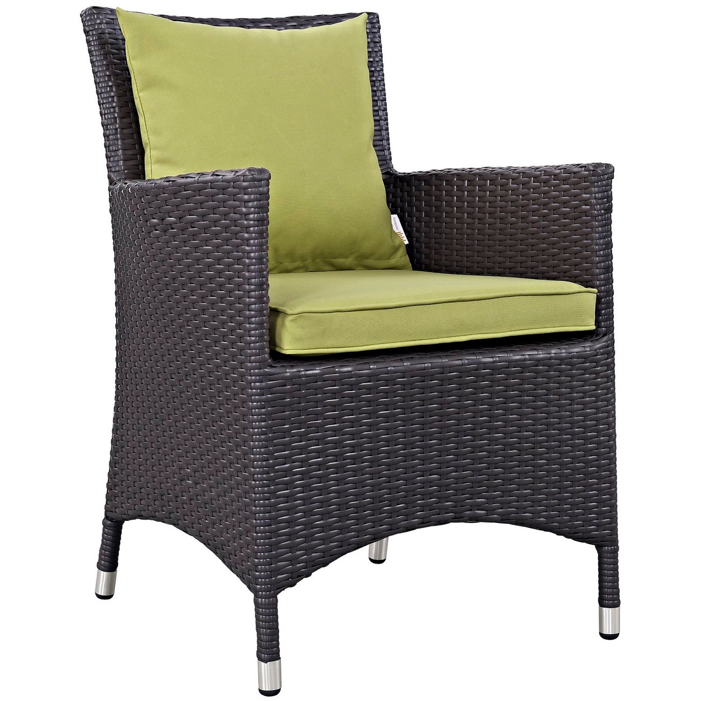 Convene 4 Piece Outdoor Patio Dining Set in Espresso Peridot by Modway (EEI-2190)