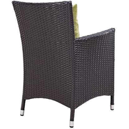 Convene 4 Piece Outdoor Patio Dining Set in Espresso Peridot by Modway (EEI-2190)