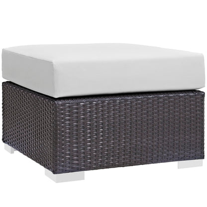Convene 6 Piece Outdoor Patio Sectional Set in Espresso White by Modway (EEI-2207)