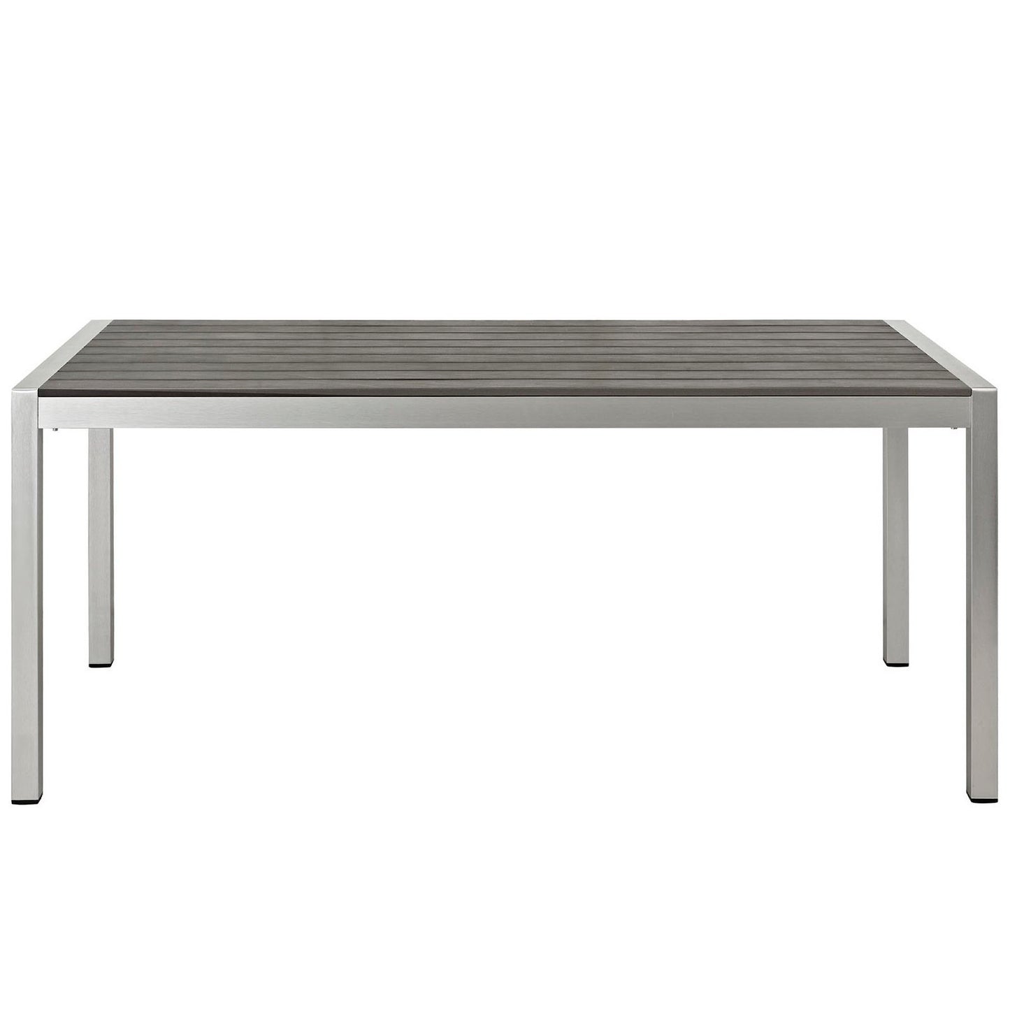 Shore Outdoor Patio Aluminum Dining Table in Silver Gray by Modway (2251)