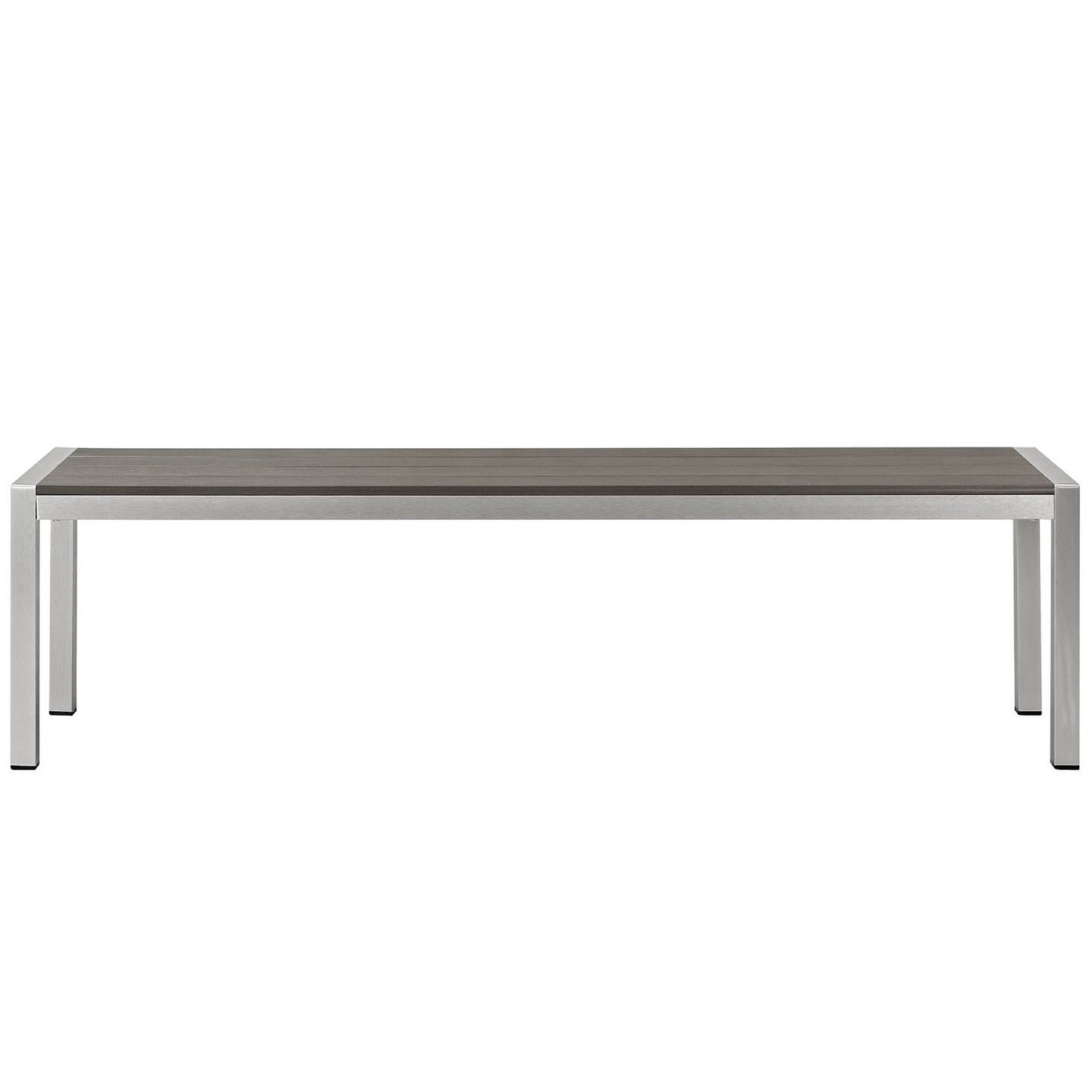 Shore Outdoor Patio Aluminum Bench in Silver Gray by Modway (2252)