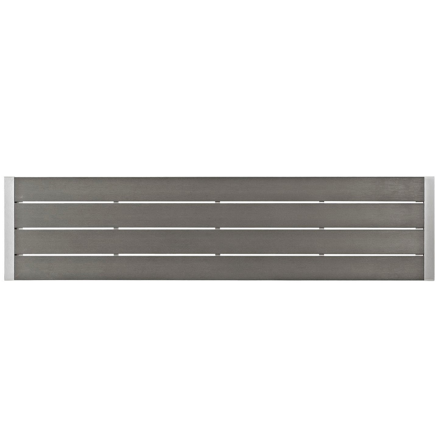 Shore Outdoor Patio Aluminum Bench in Silver Gray by Modway (2252)