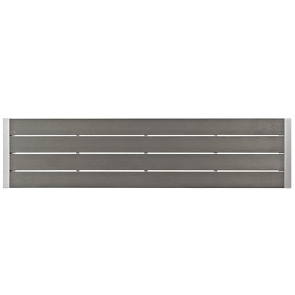 Shore Outdoor Patio Aluminum Bench in Silver Gray by Modway (2252)
