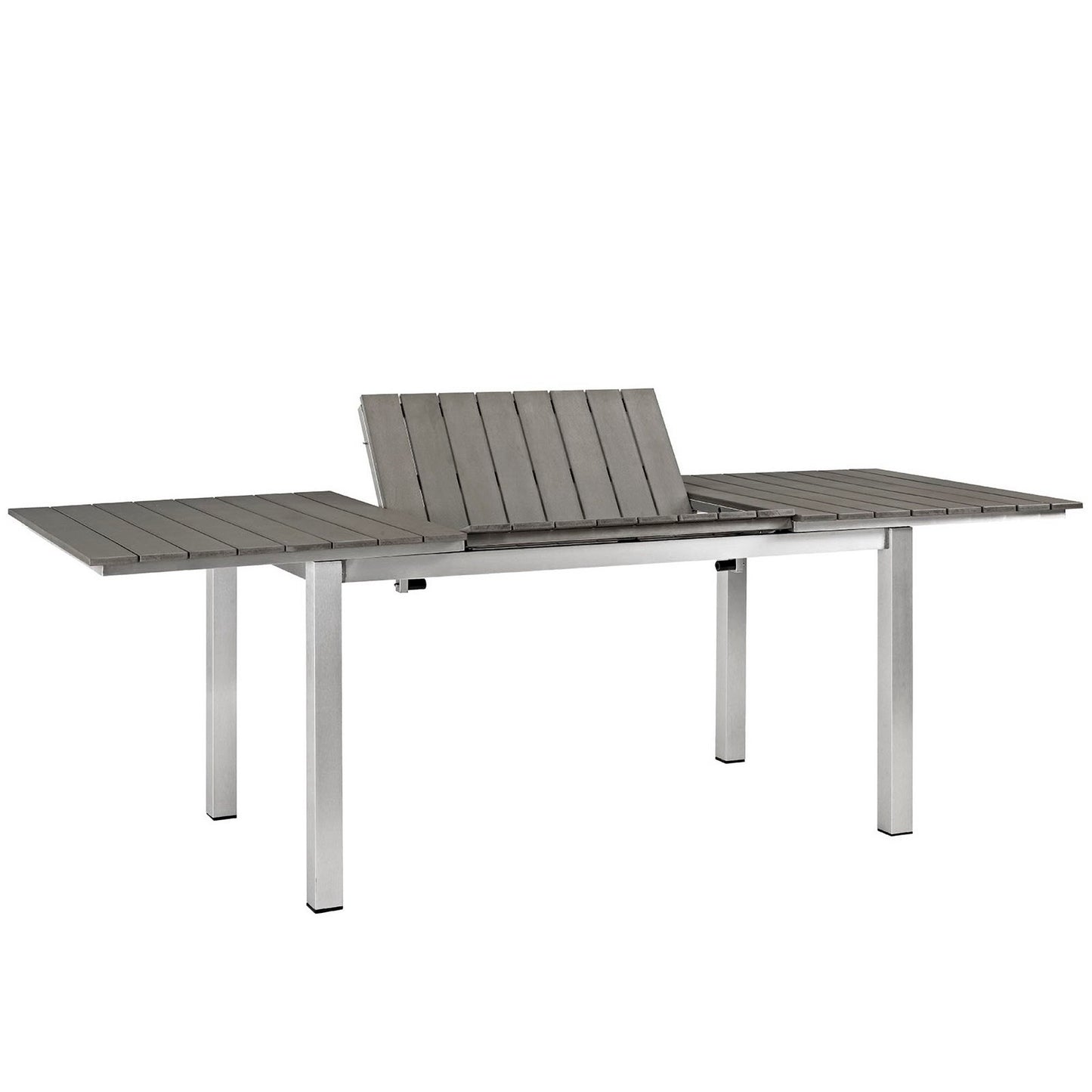 Shore Outdoor Patio Aluminum Dining Table in Silver Gray by Modway (2257)