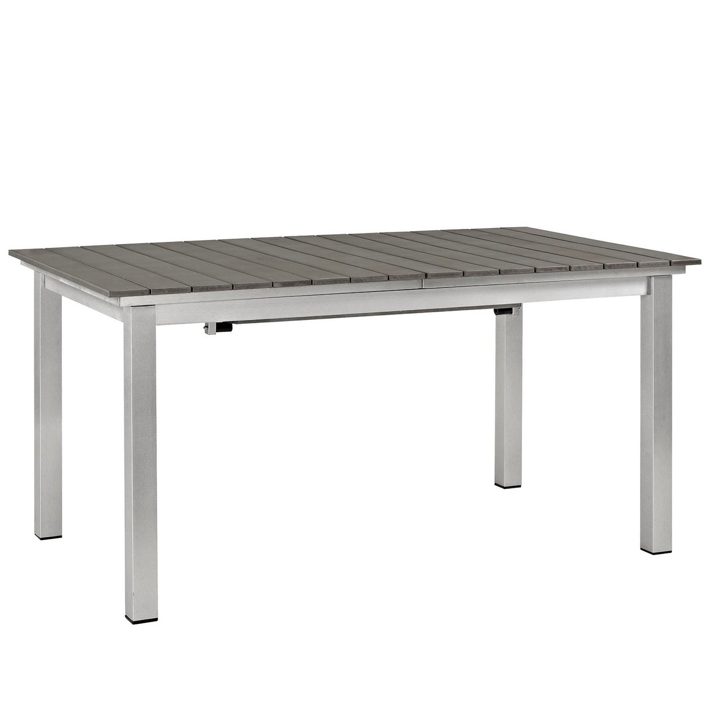 Shore Outdoor Patio Aluminum Dining Table in Silver Gray by Modway (2257)