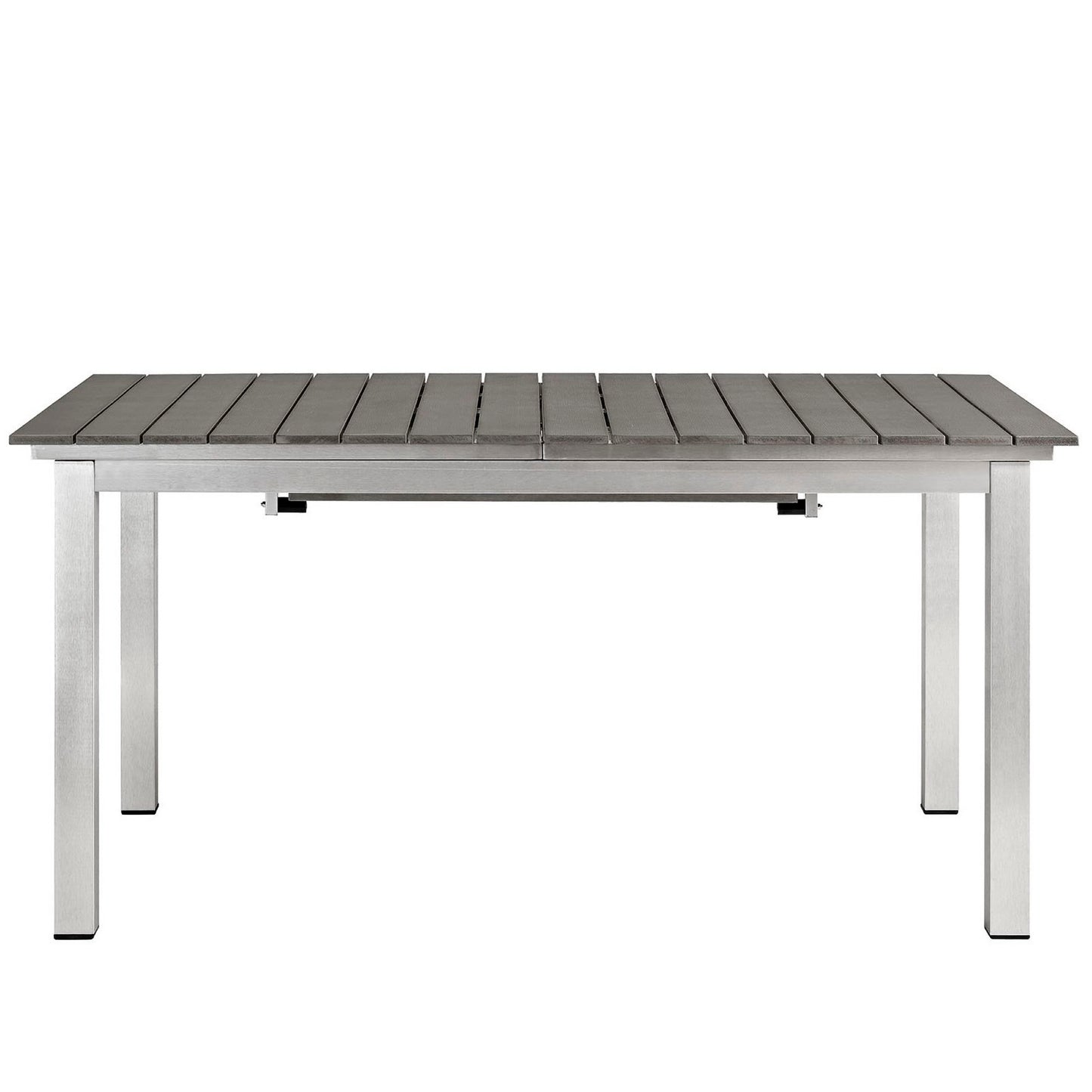 Shore Outdoor Patio Aluminum Dining Table in Silver Gray by Modway (2257)