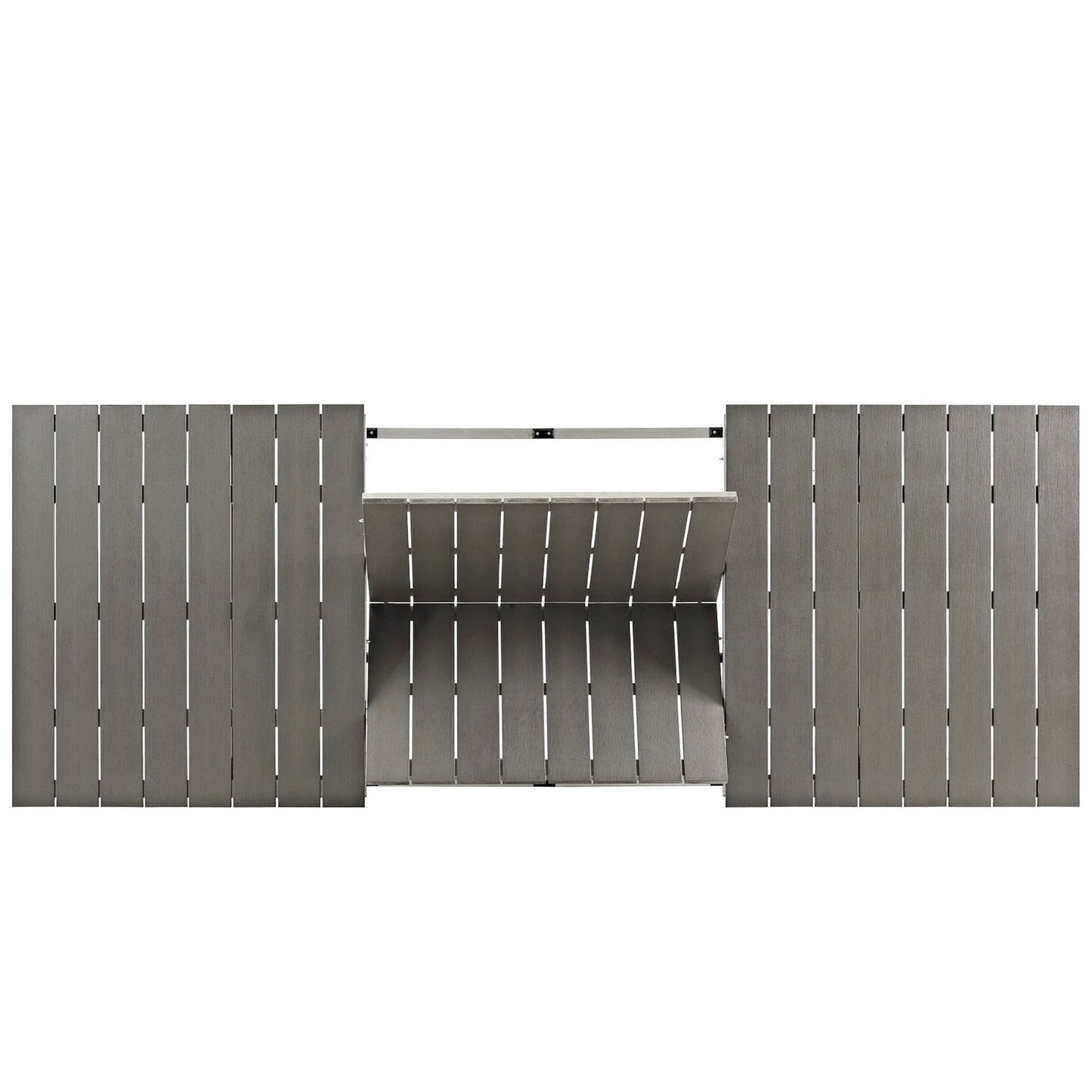 Shore Outdoor Patio Aluminum Dining Table in Silver Gray by Modway (2257)