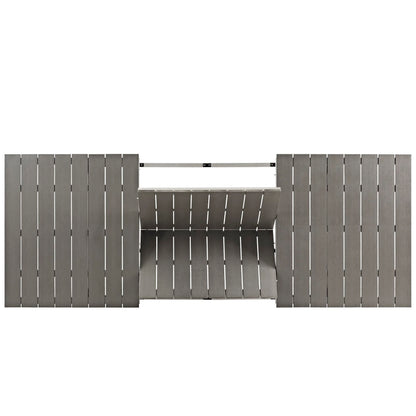 Shore Outdoor Patio Aluminum Dining Table in Silver Gray by Modway (2257)