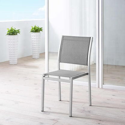 Shore Outdoor Patio Aluminum Side Chair in Silver Gray by Modway (2259)