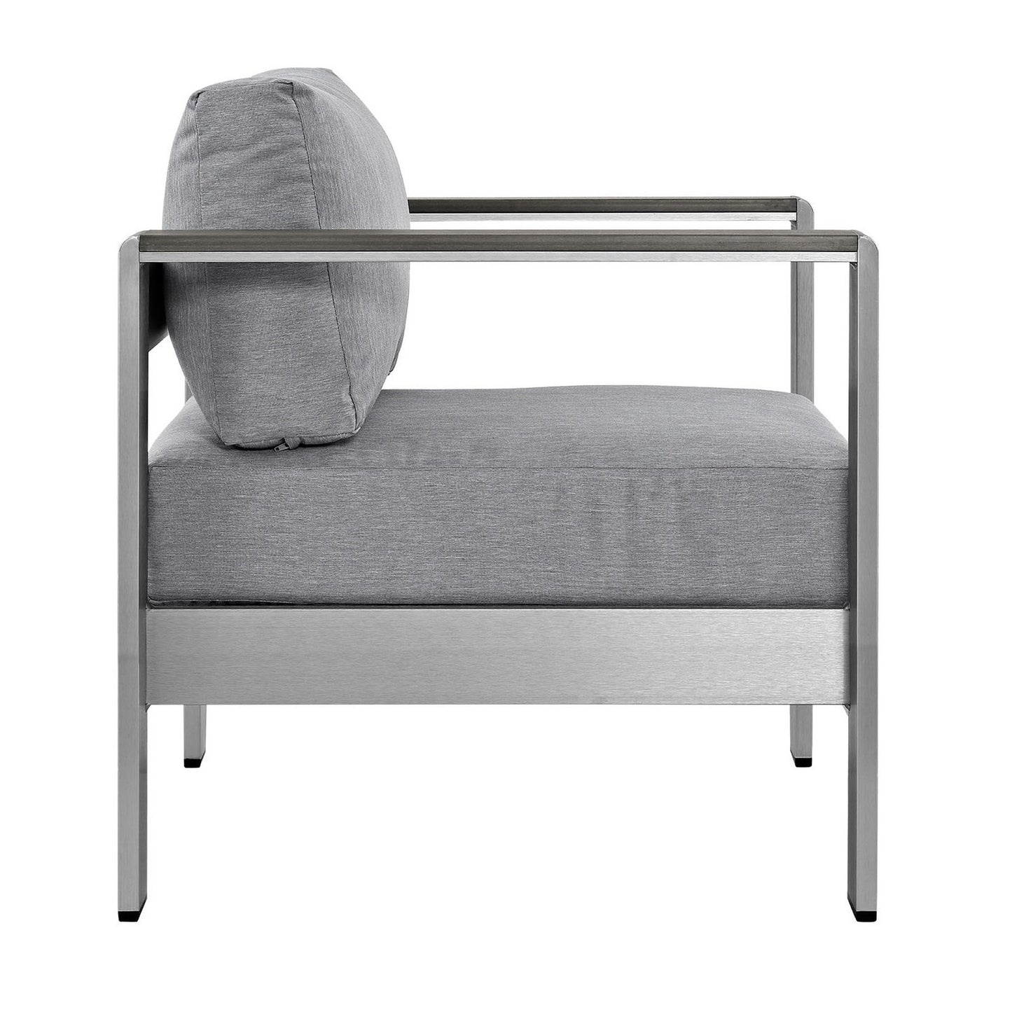 Shore Outdoor Patio Aluminum Armchair in Silver Gray by Modway (2266)