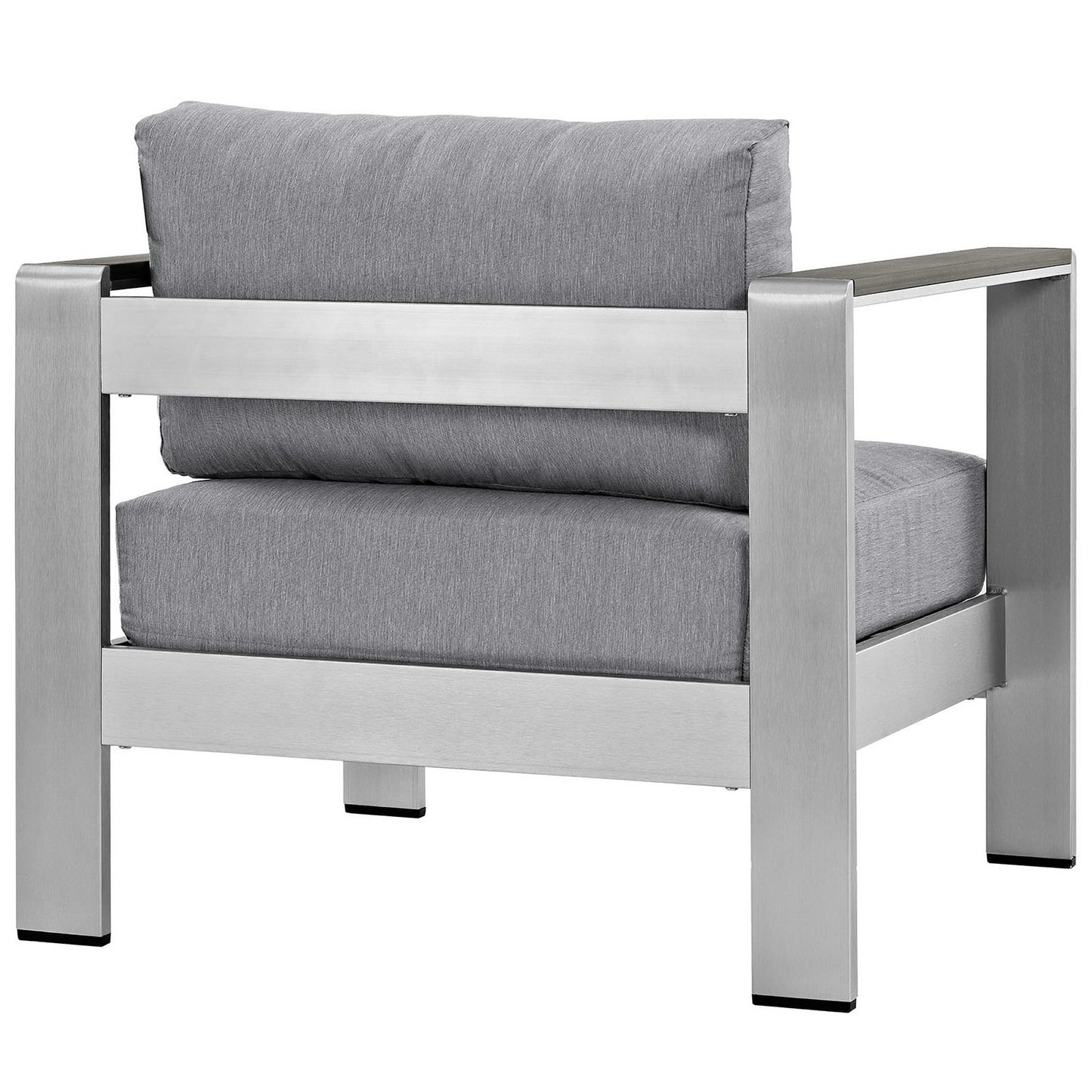 Shore Outdoor Patio Aluminum Armchair in Silver Gray by Modway (2266)