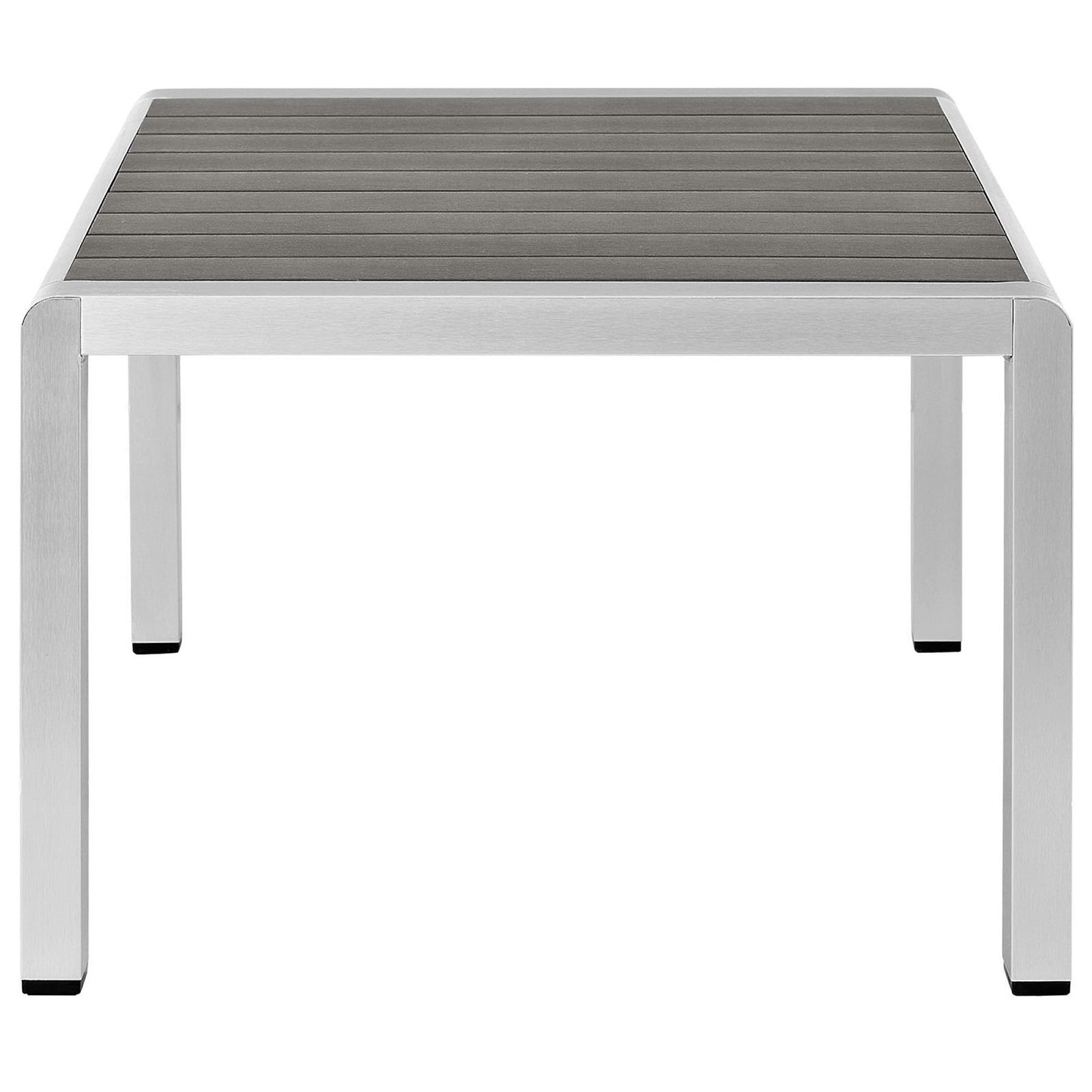Shore Outdoor Patio Aluminum Coffee Table in Silver Gray by Modway (2268)