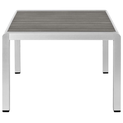 Shore Outdoor Patio Aluminum Coffee Table in Silver Gray by Modway (2268)