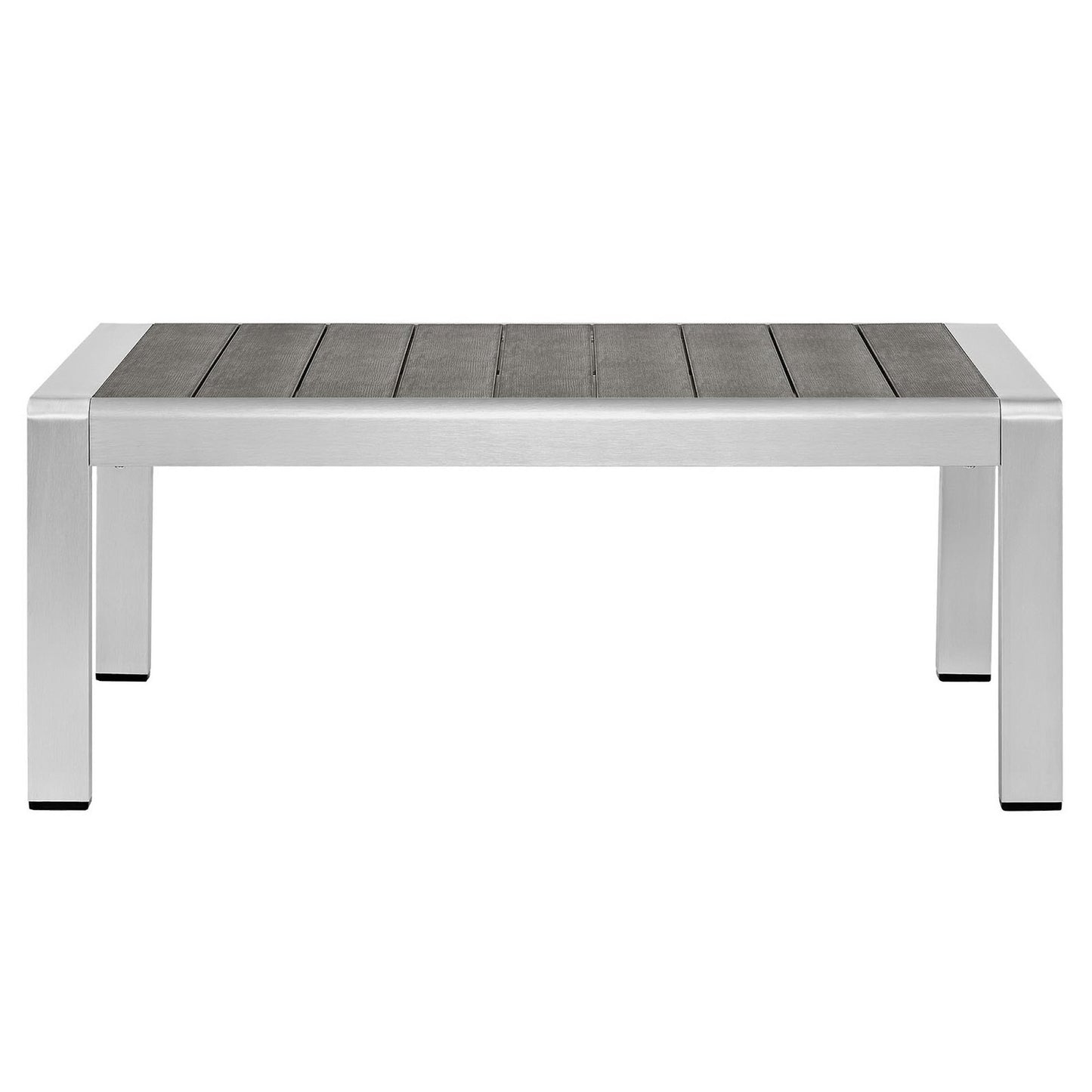Shore Outdoor Patio Aluminum Coffee Table in Silver Gray by Modway (2268)
