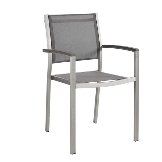 Shore Outdoor Patio Aluminum Dining Chair in Silver Gray by Modway (2272)