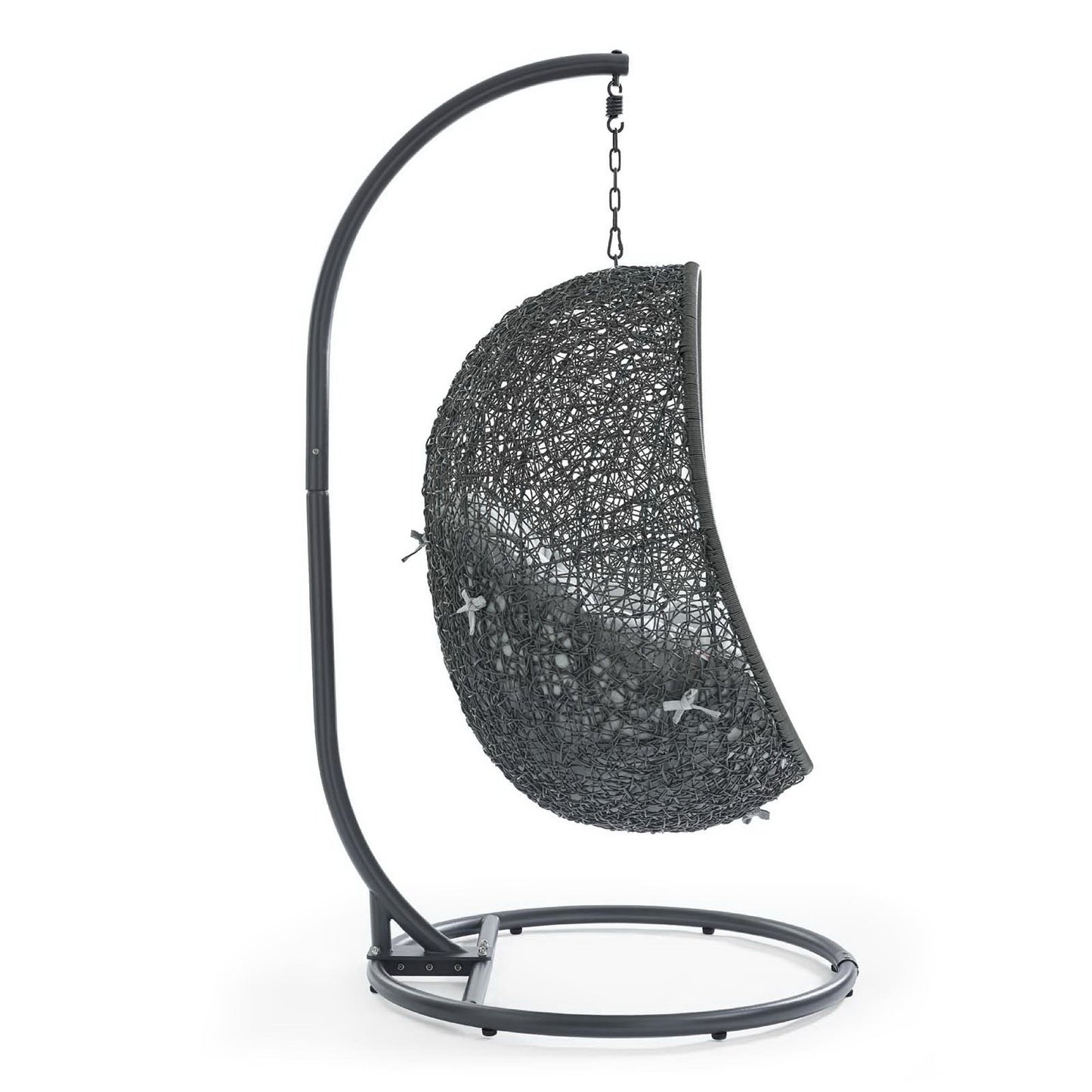 Hide Outdoor Patio Swing Chair With Stand in Gray by Modway (2273)