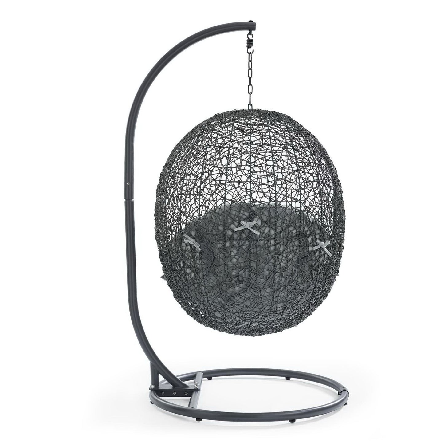 Hide Outdoor Patio Swing Chair With Stand in Gray by Modway (2273)