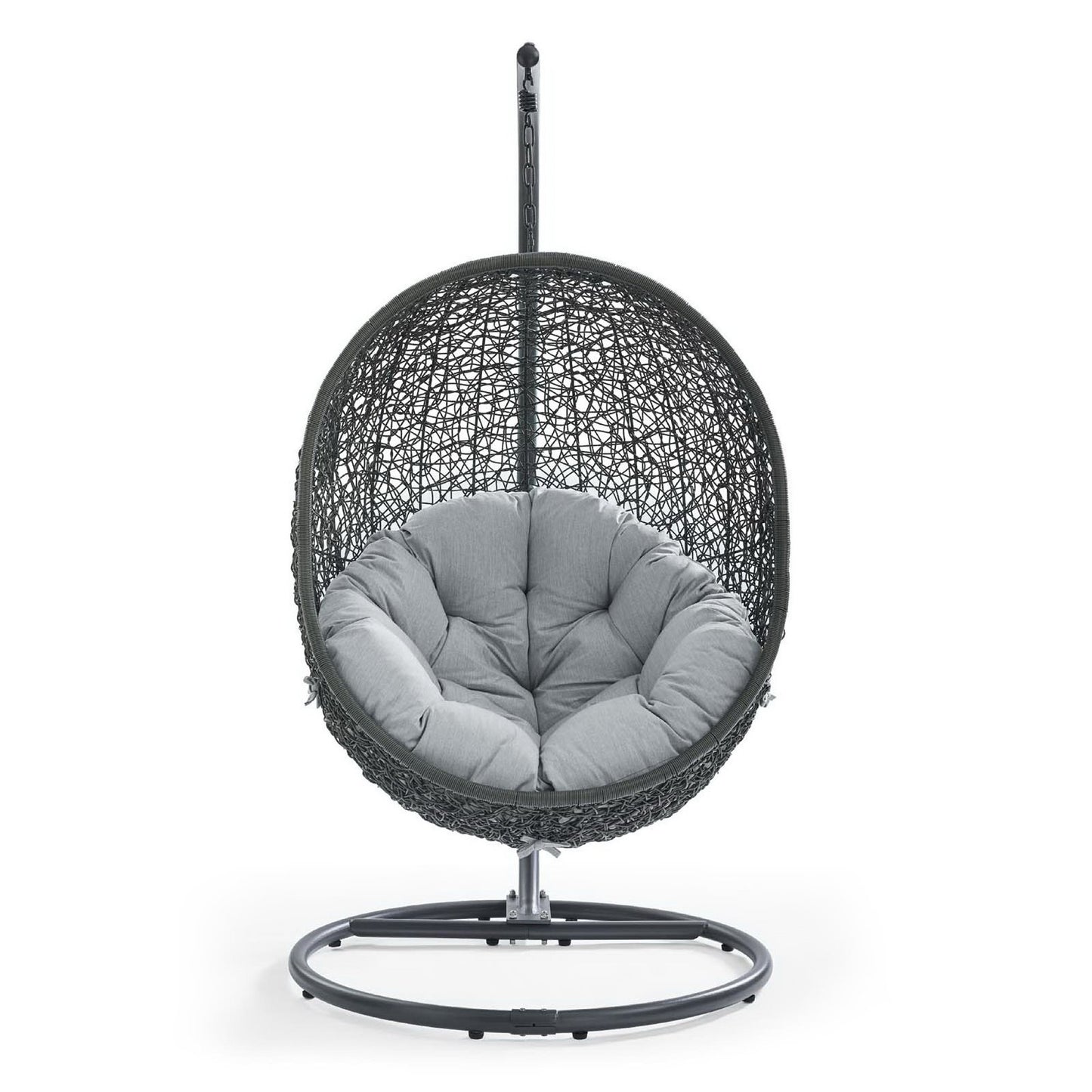 Hide Outdoor Patio Swing Chair With Stand in Gray by Modway (2273)