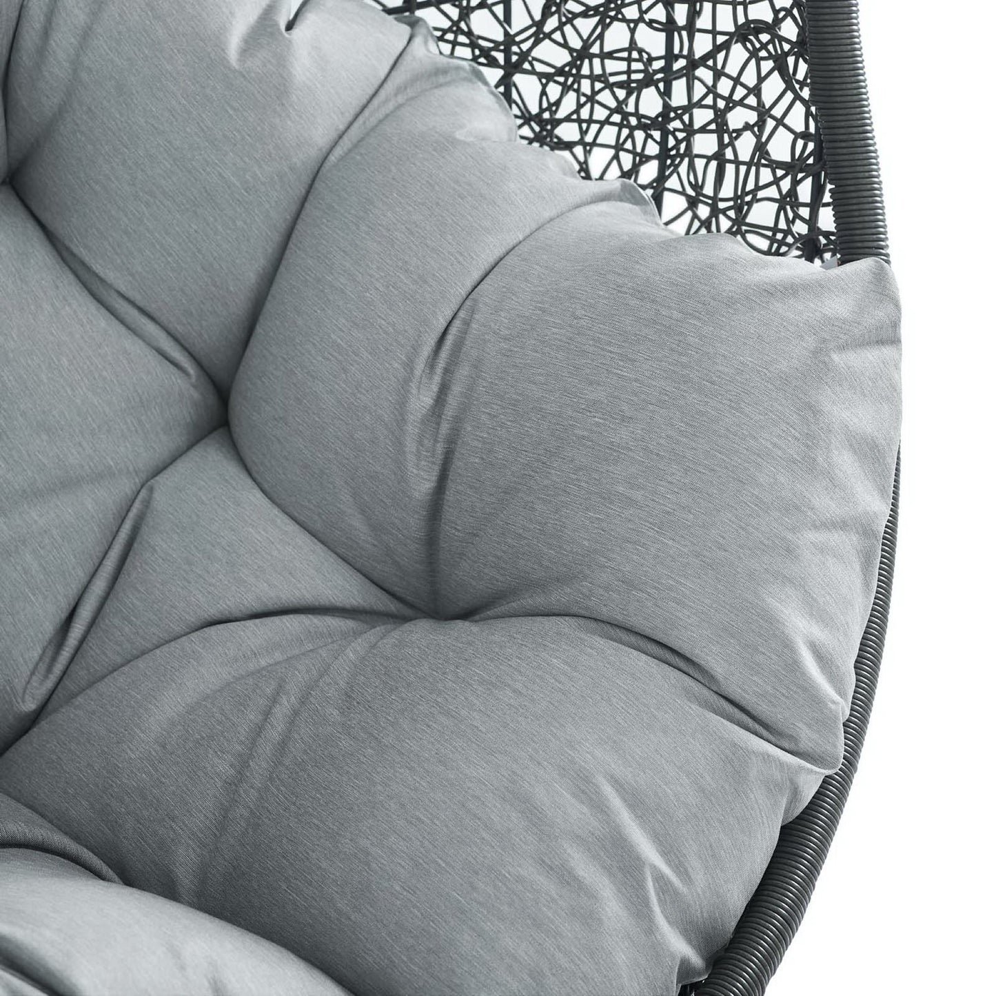 Hide Outdoor Patio Swing Chair With Stand in Gray by Modway (2273)