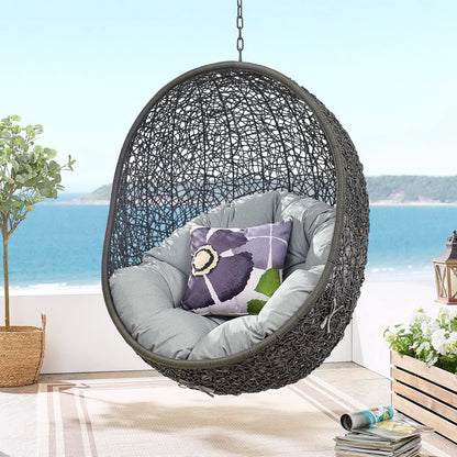 Hide Outdoor Patio Swing Chair With Stand in Gray by Modway (2273)