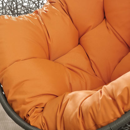 Hide Outdoor Patio Swing Chair With Stand in Gray Orange by Modway (2273)