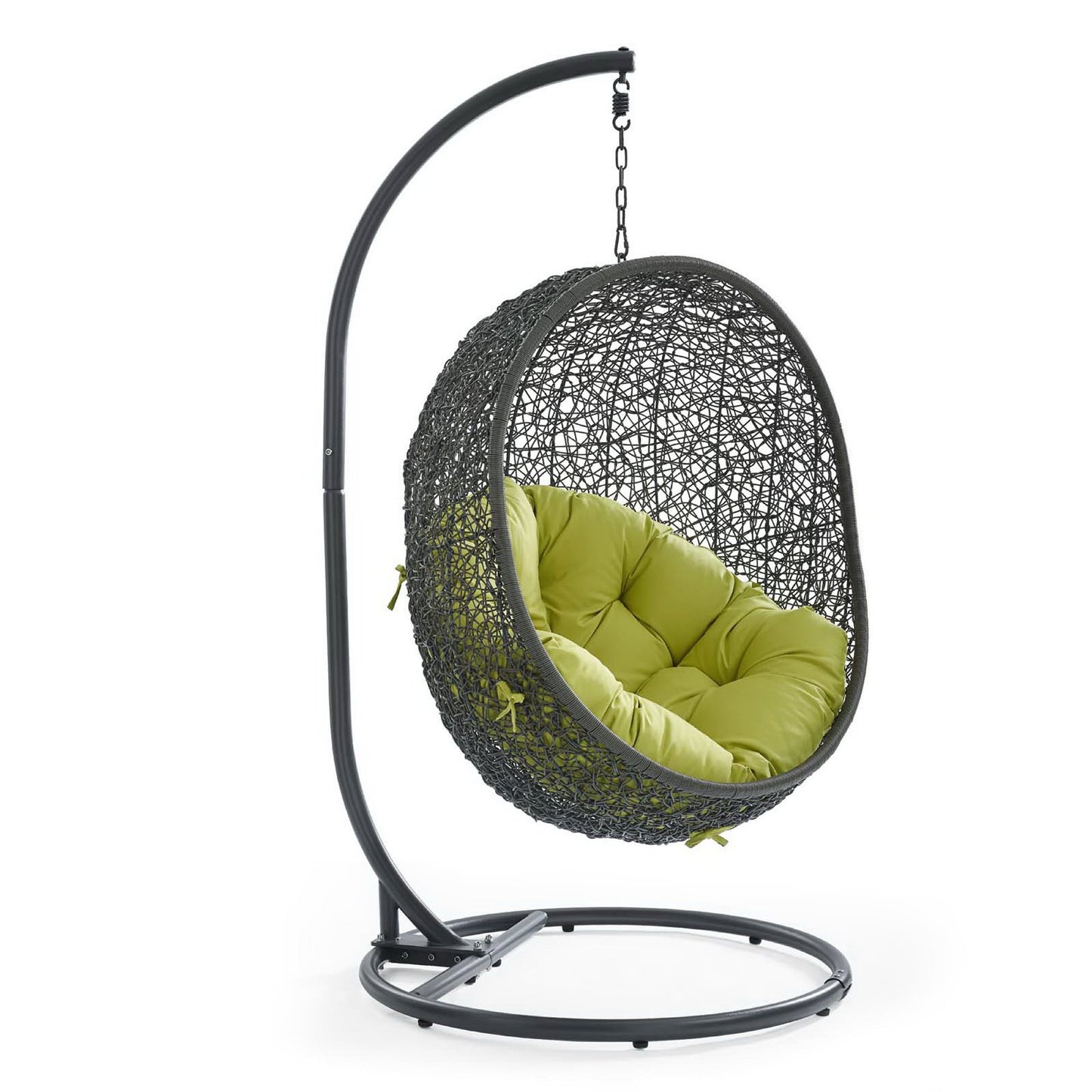 Hide Outdoor Patio Swing Chair With Stand in Gray Peridot by Modway (2273)