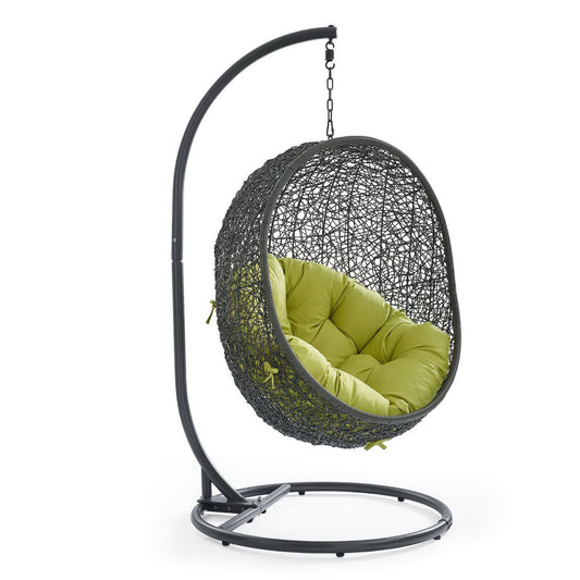 Hide Outdoor Patio Swing Chair With Stand in Gray Peridot by Modway (2273)