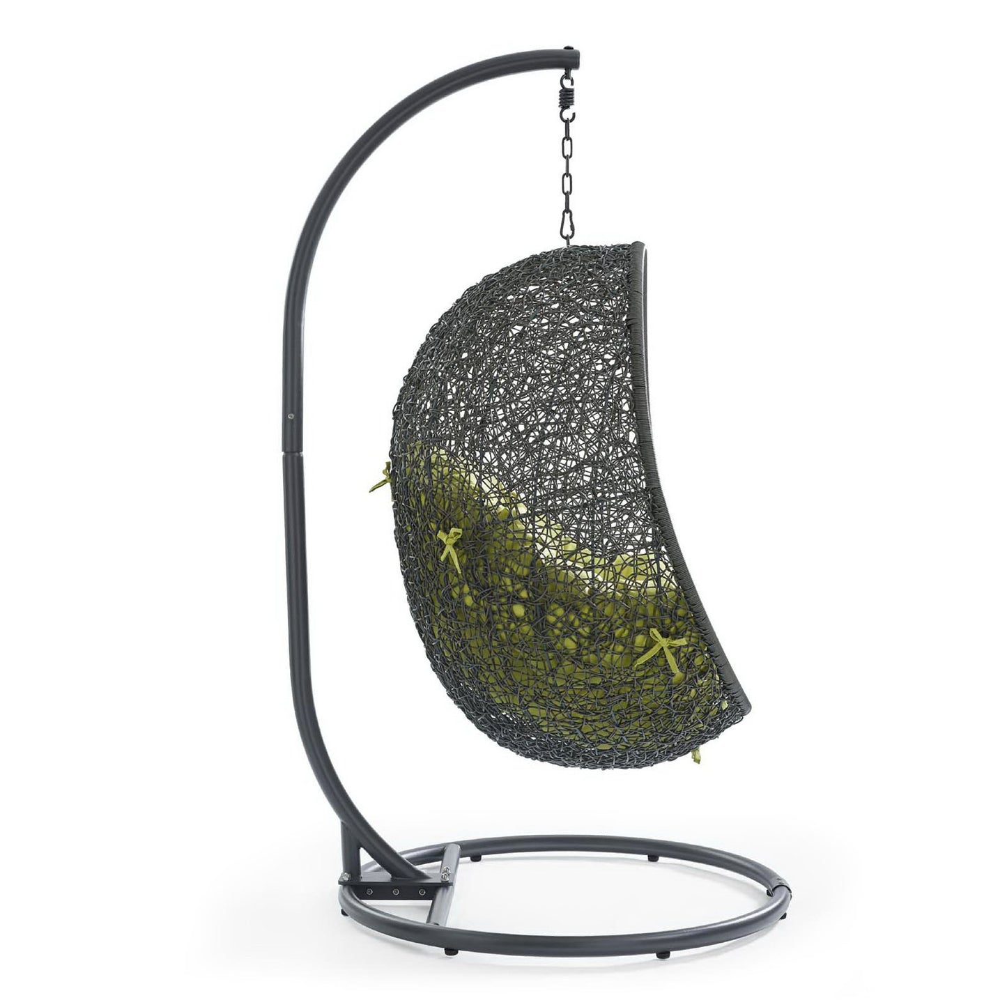 Hide Outdoor Patio Swing Chair With Stand in Gray Peridot by Modway (2273)
