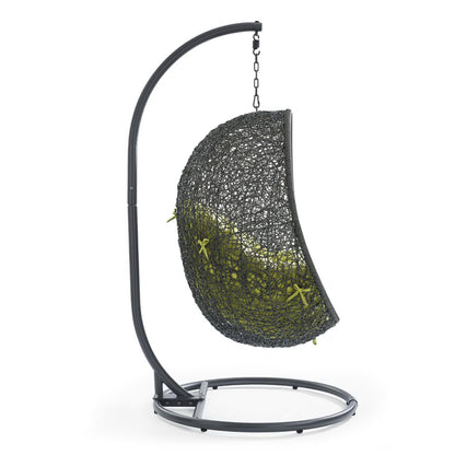Hide Outdoor Patio Swing Chair With Stand in Gray Peridot by Modway (2273)