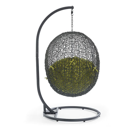 Hide Outdoor Patio Swing Chair With Stand in Gray Peridot by Modway (2273)