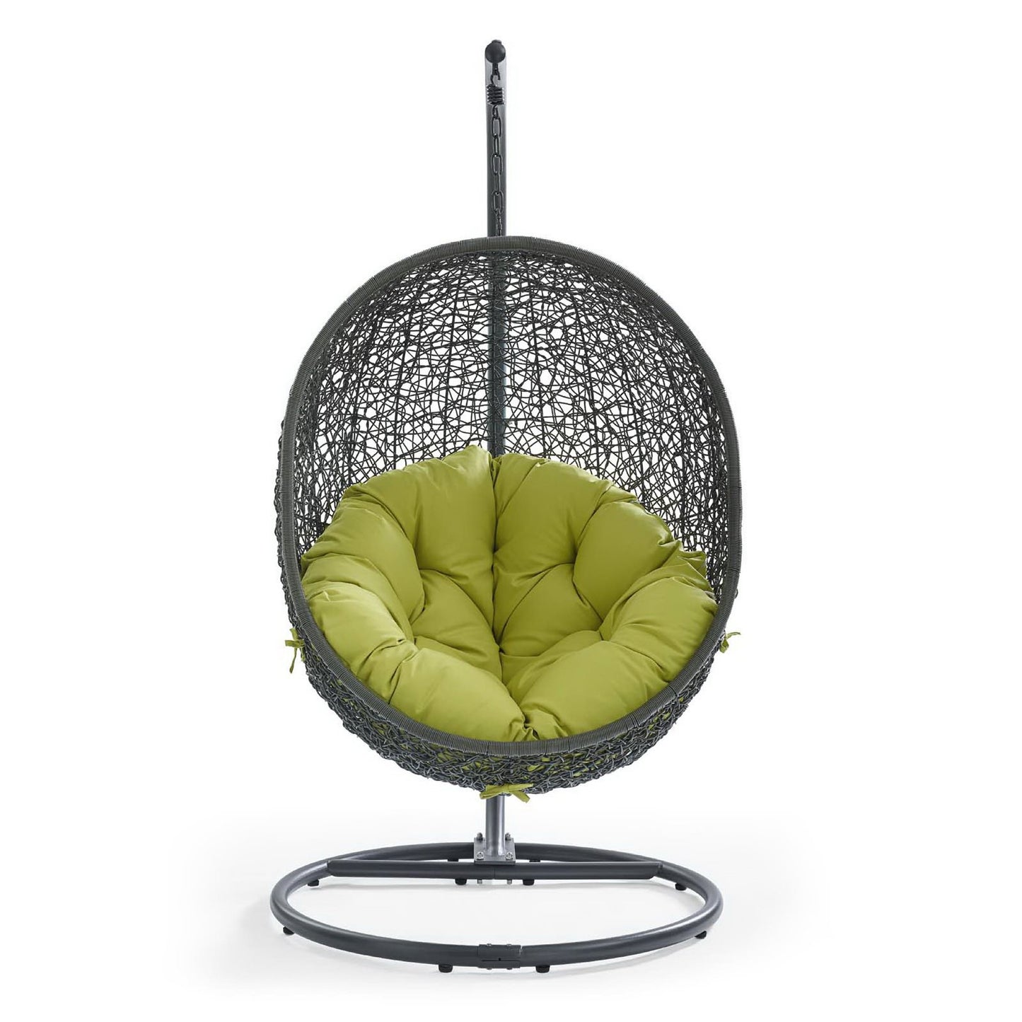 Hide Outdoor Patio Swing Chair With Stand in Gray Peridot by Modway (2273)