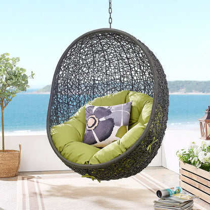 Hide Outdoor Patio Swing Chair With Stand in Gray Peridot by Modway (2273)