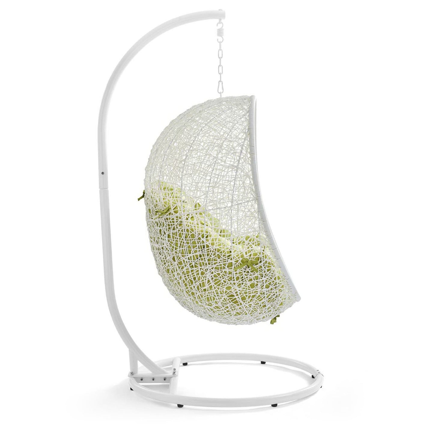 Hide Outdoor Patio Swing Chair With Stand in White Peridot by Modway (2273)