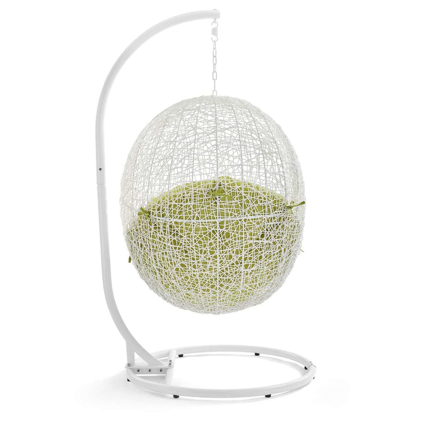 Hide Outdoor Patio Swing Chair With Stand in White Peridot by Modway (2273)