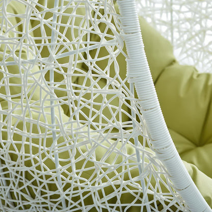 Hide Outdoor Patio Swing Chair With Stand in White Peridot by Modway (2273)