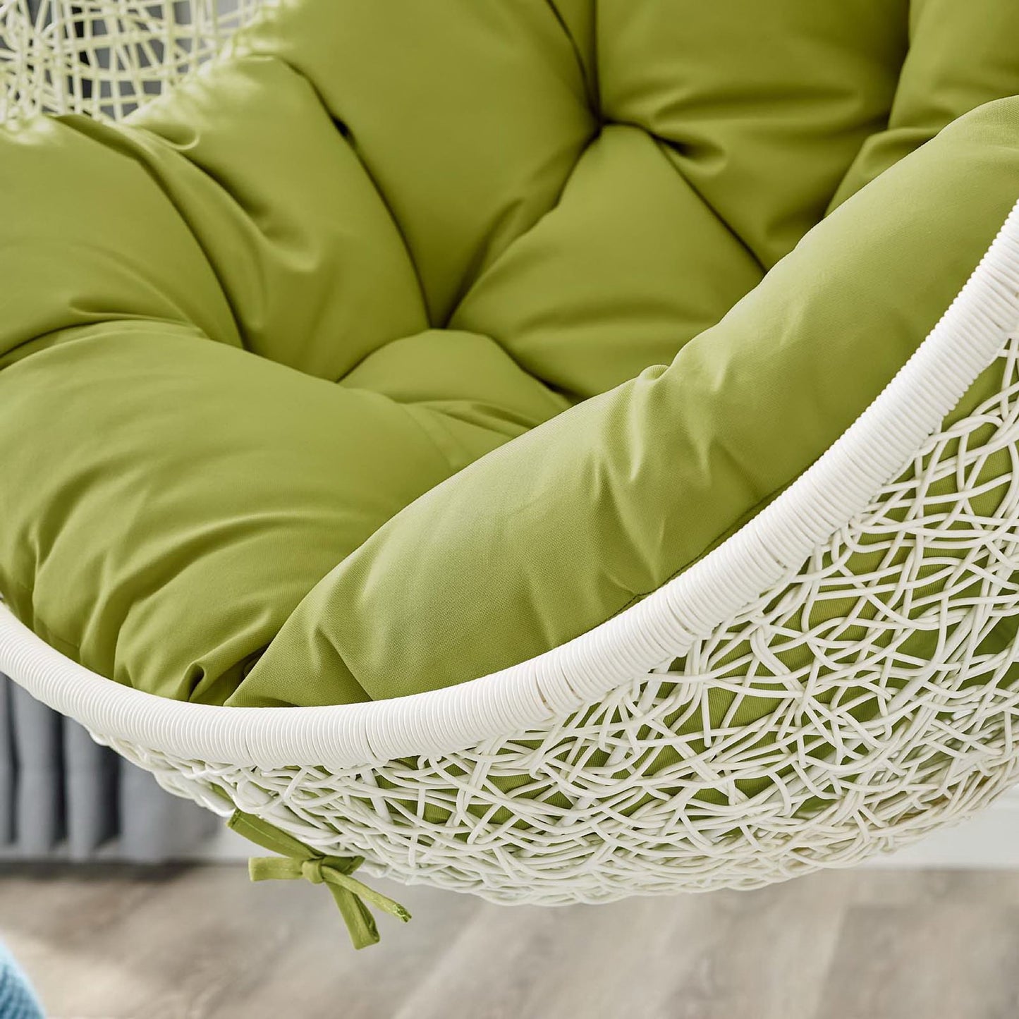 Hide Outdoor Patio Swing Chair With Stand in White Peridot by Modway (2273)