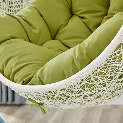 Hide Outdoor Patio Swing Chair With Stand in White Peridot by Modway (2273)
