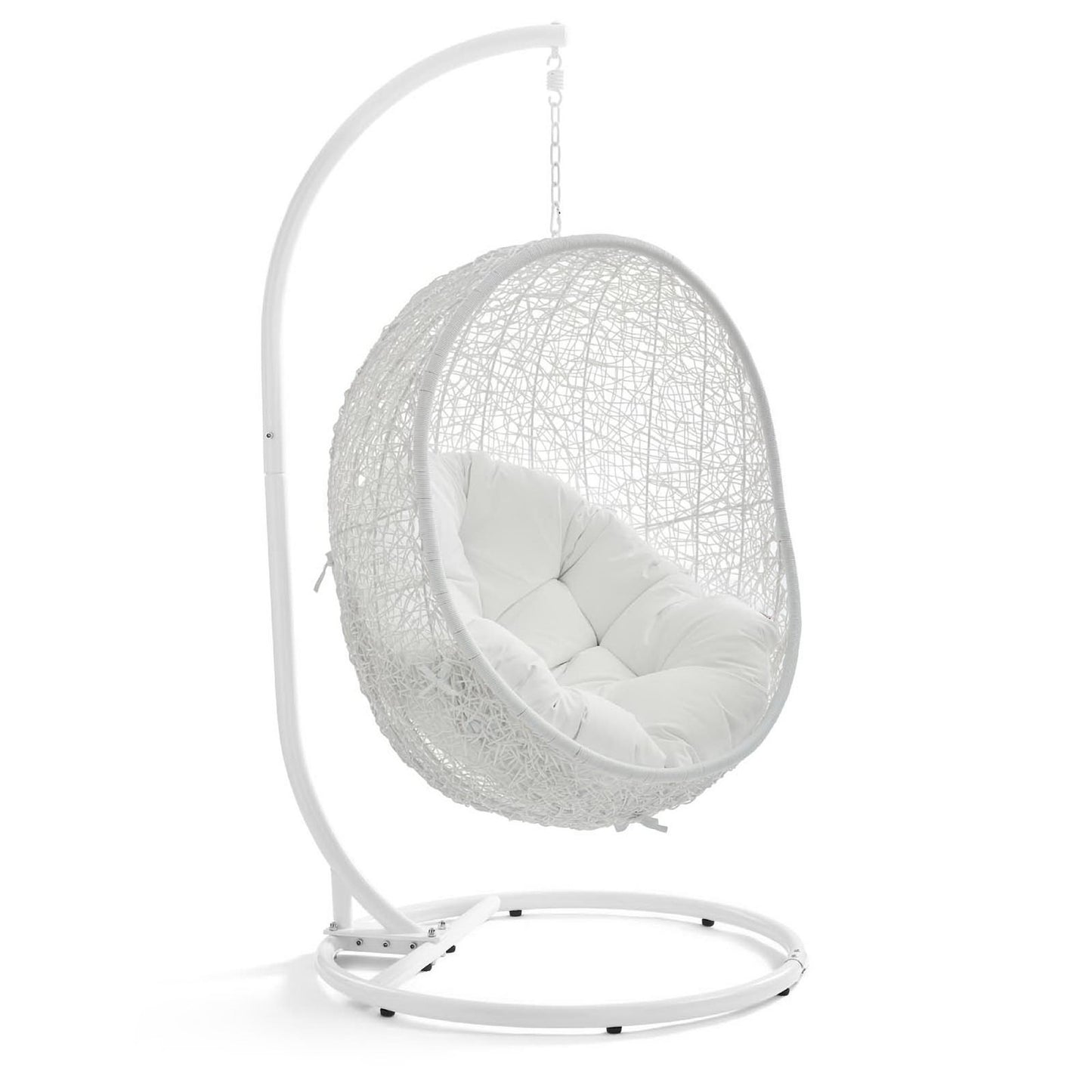 Hide Outdoor Patio Swing Chair With Stand in White by Modway (2273)