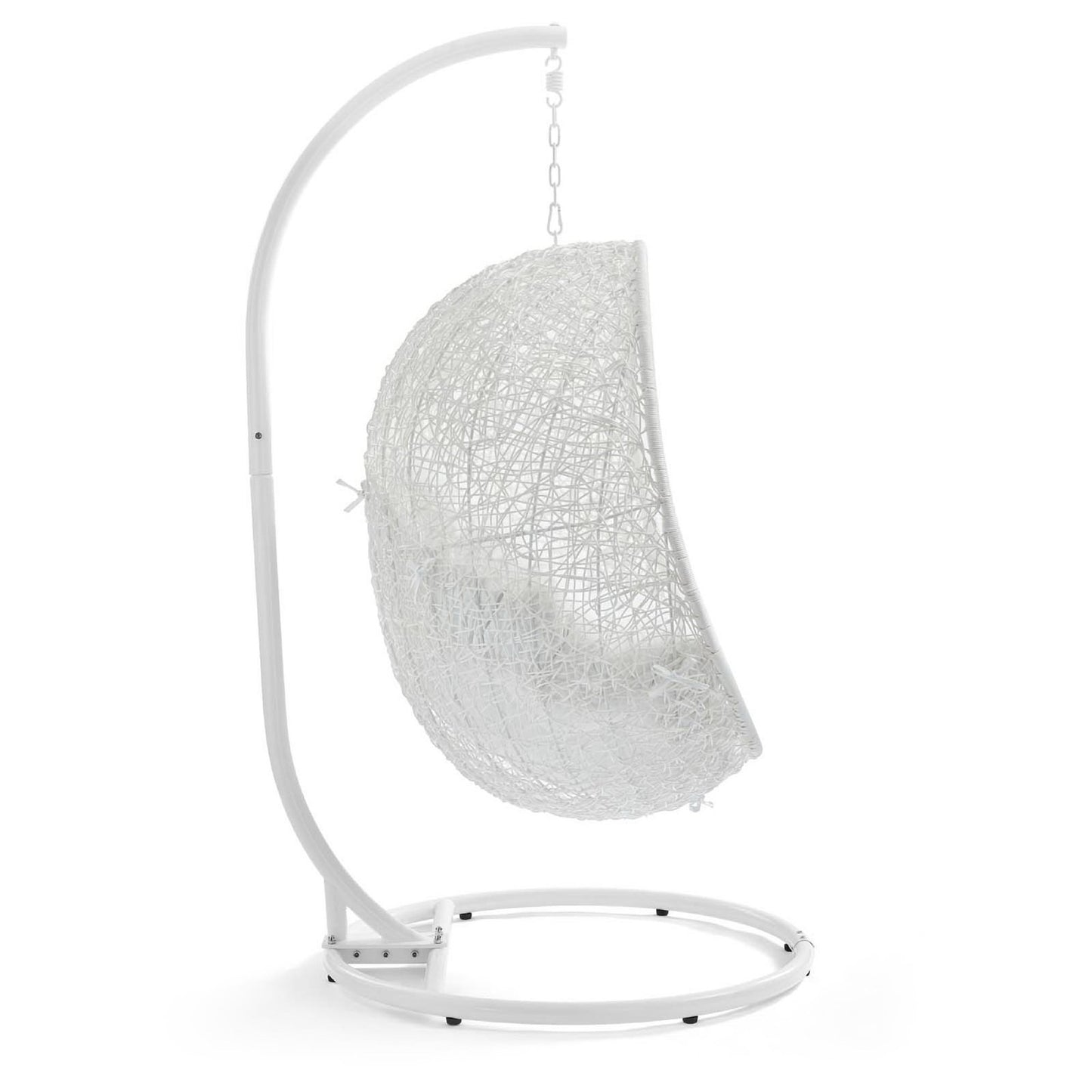 Hide Outdoor Patio Swing Chair With Stand in White by Modway (2273)