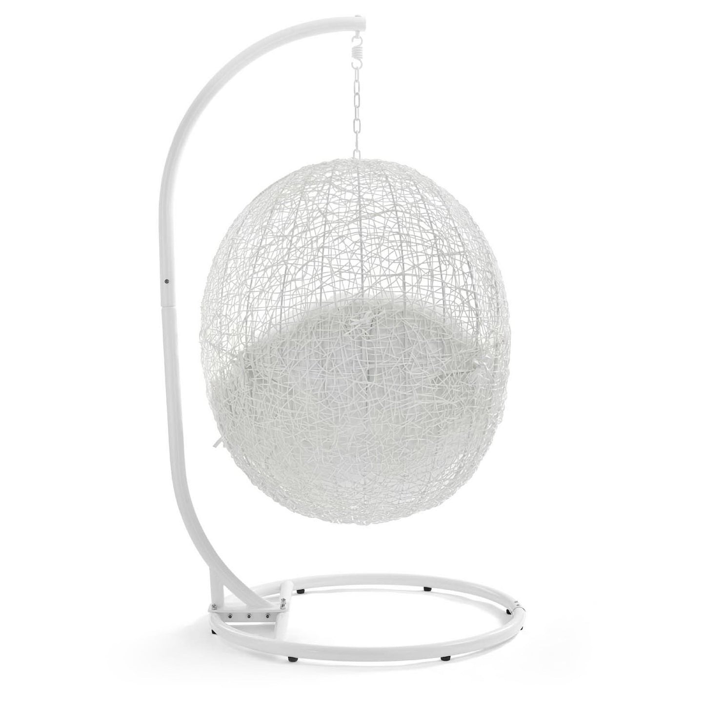 Hide Outdoor Patio Swing Chair With Stand in White by Modway (2273)