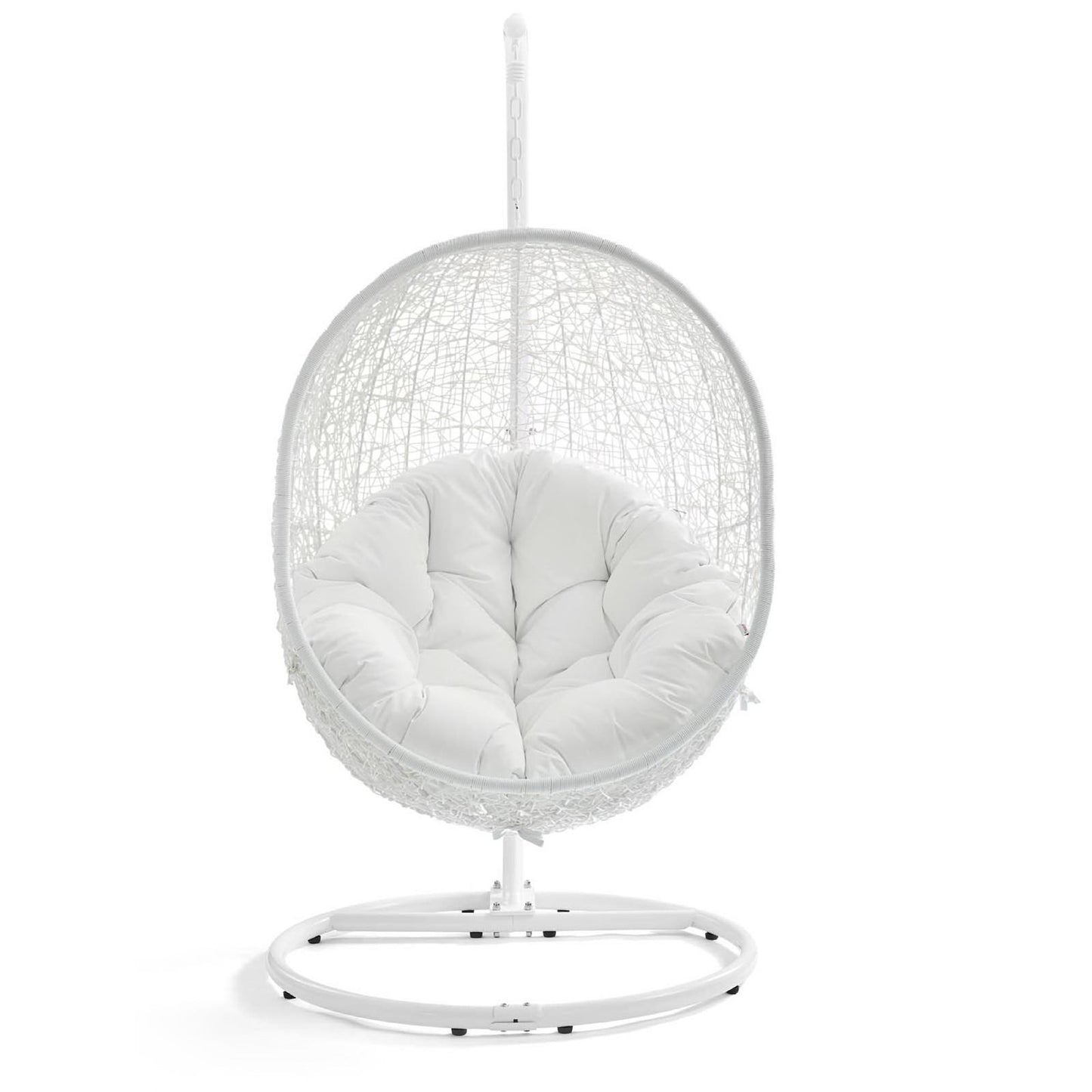 Hide Outdoor Patio Swing Chair With Stand in White by Modway (2273)