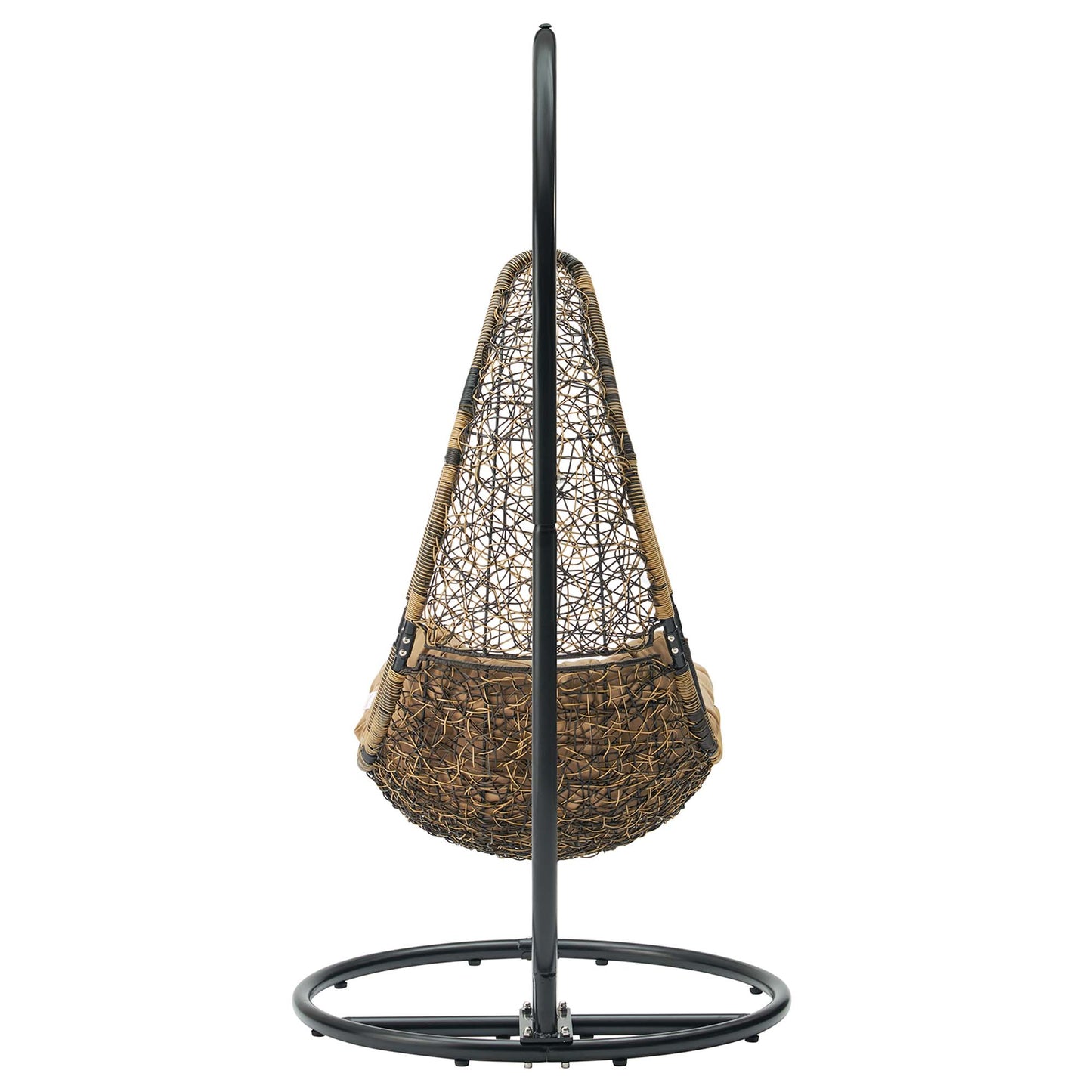 Abate Wicker Rattan Outdoor Patio Swing Chair in Black Mocha by Modway (2276)