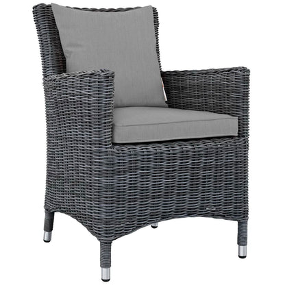 Summon 11 Piece Outdoor Patio Sunbrella Dining Set in Canvas Gray by Modway (2333)