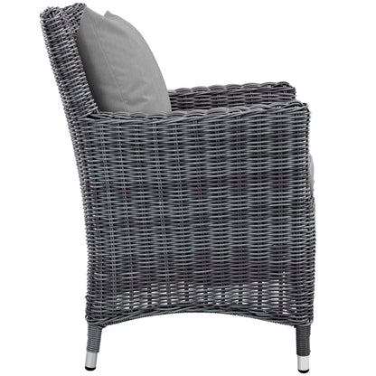 Summon 11 Piece Outdoor Patio Sunbrella Dining Set in Canvas Gray by Modway (2333)