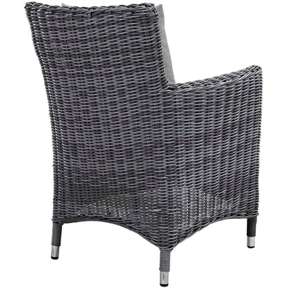 Summon 11 Piece Outdoor Patio Sunbrella Dining Set in Canvas Gray by Modway (2333)