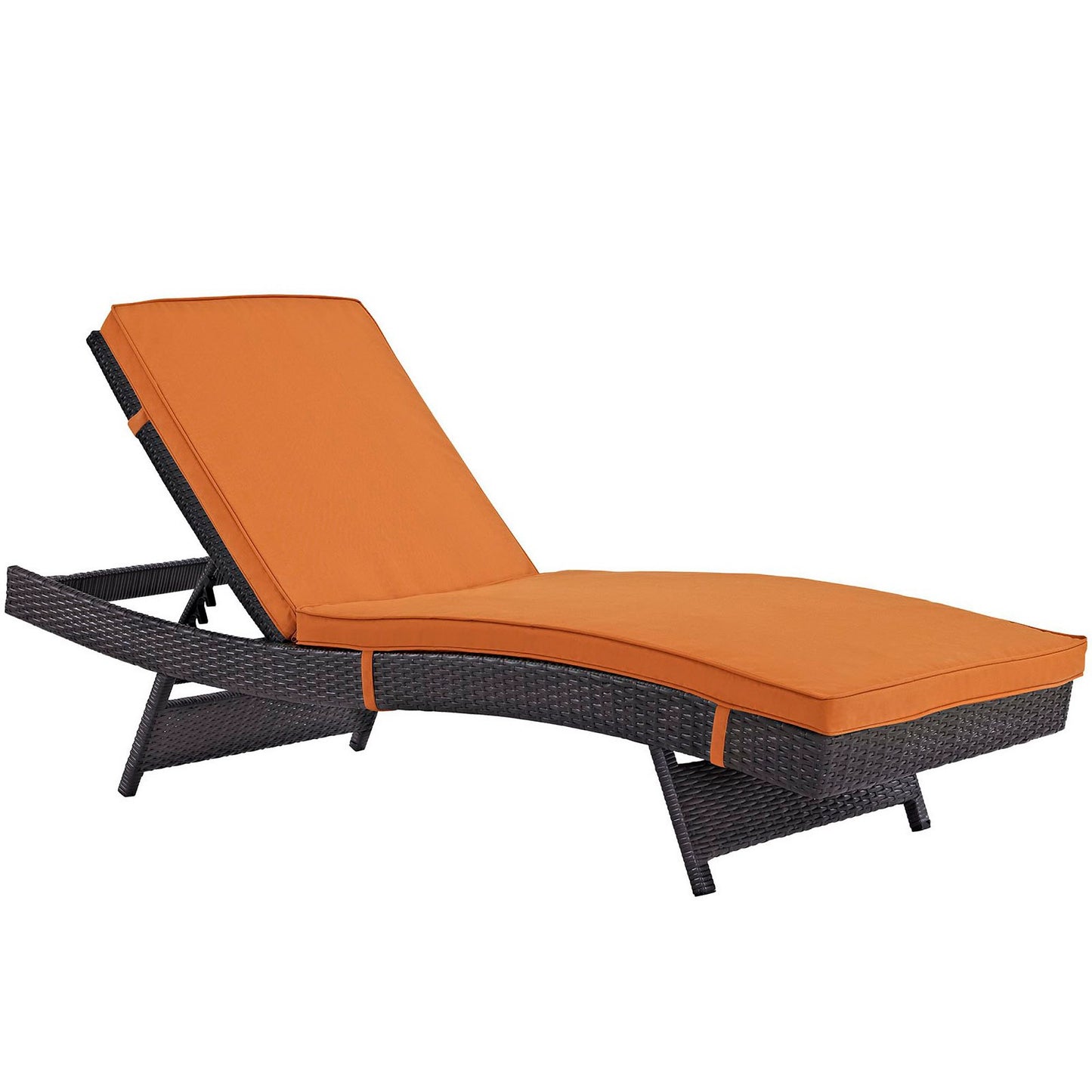 Convene Outdoor Patio Chaise Set of 6 in Espresso Orange by Modway (EEI-2430)