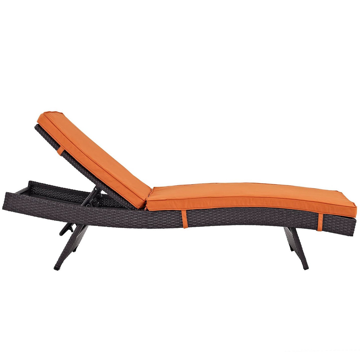 Convene Outdoor Patio Chaise Set of 6 in Espresso Orange by Modway (EEI-2430)