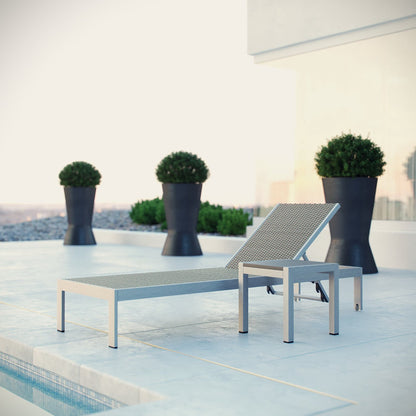 Shore 2 Piece Outdoor Patio Set in Silver Gray by Modway (2475)