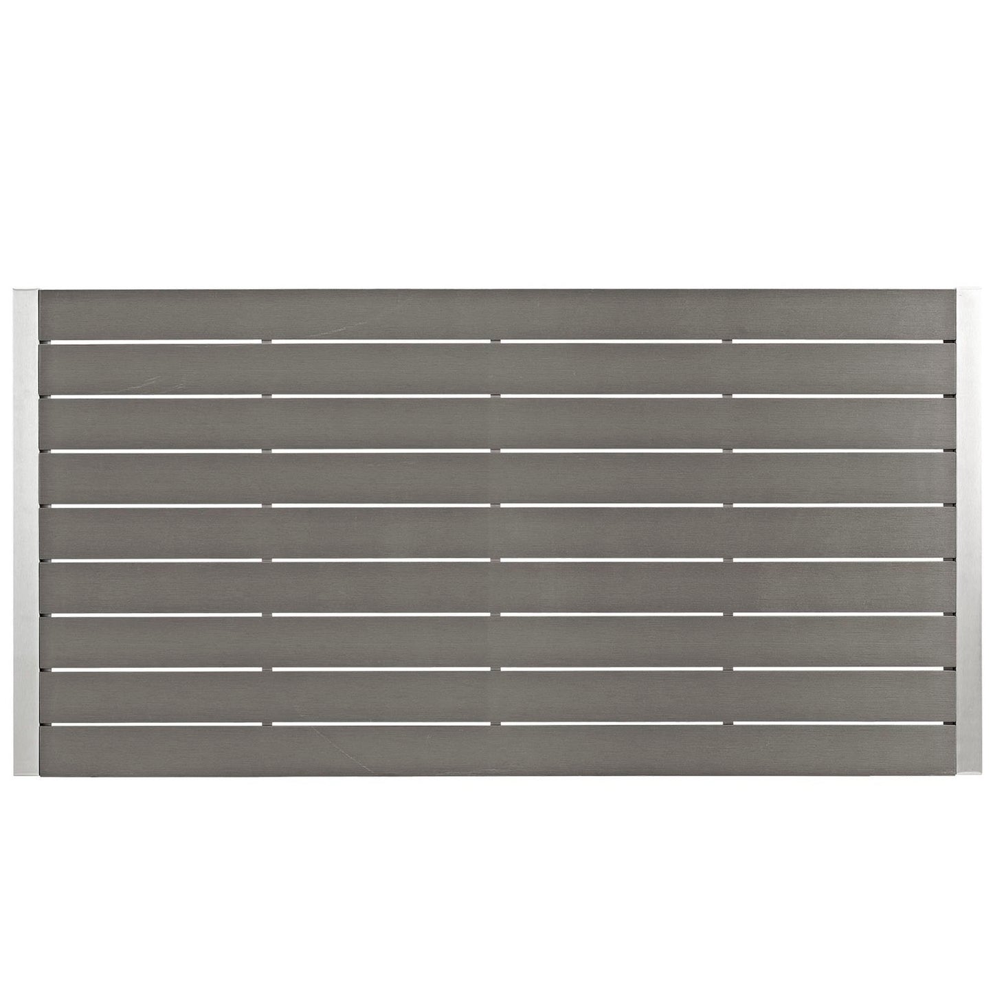 Shore 7 Piece Outdoor Patio Aluminum Dining Set in Silver Black by Modway (2485)